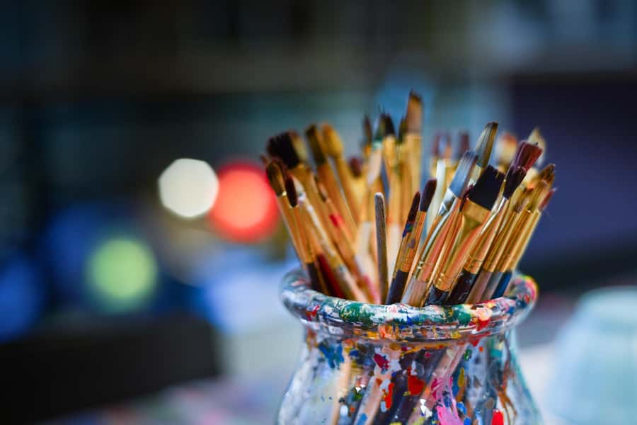 Painting with Delicious Coffee - The studio and its surrounding artwork